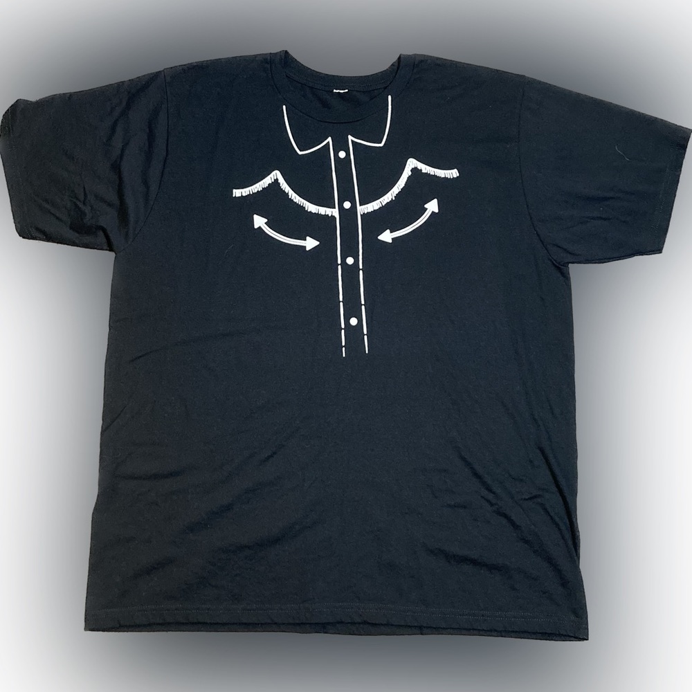 Anvil Cowboy Pattern 100% cotton T-shirt Size XL